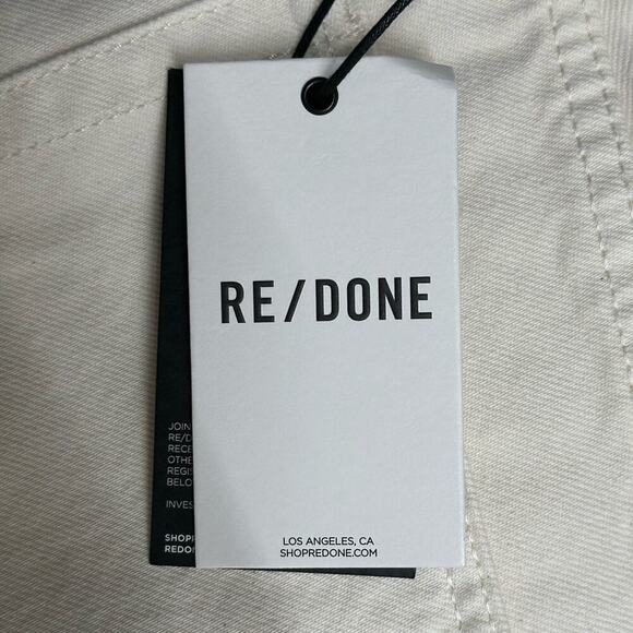 NWT | RE/DONE | 90s Low Slung Shorts | Vintage White | Size 29 - Picture 10 of 16